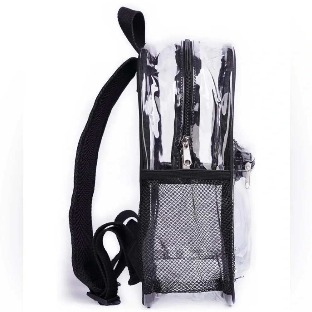Clear Backpack with Black Accents